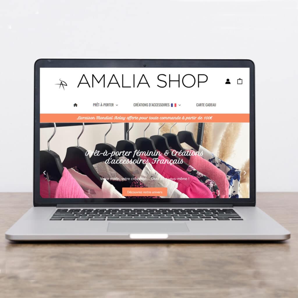 Création site internet Vendée​ pour la boutique de prêt-à-porter Amalia Shop
