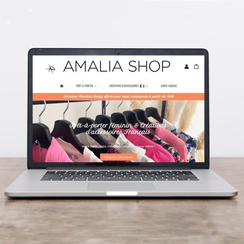 Création site internet Vendée​ pour la boutique de prêt-à-porter Amalia Shop